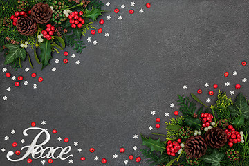 Image showing Chrismas Peace Background Border