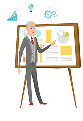 Image showing Caucasian businessman giving business presentation