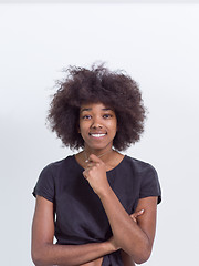 Image showing black woman isolated on a white background