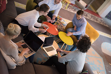 Image showing Startup Business Team At A Meeting at modern office building