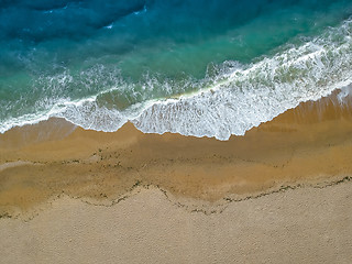 Image showing flight over a beach near Ancony Italy