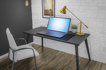 Image showing writing desk interior designer room 