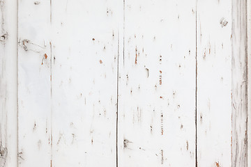 Image showing white painted wooden wall background texture