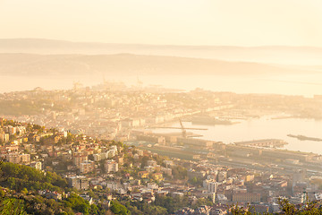 Image showing Aerial view of Trieste, Italy.