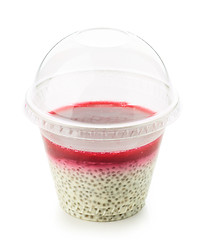 Image showing Chia pudding with rasberries