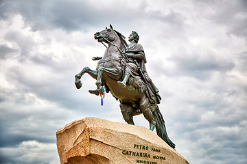 Image showing Monument of Russian emperor Peter the Great, known as The Bronze