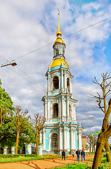 Image showing Bell tower of St. Nicholas Naval Cathedral, Saint Petersburg