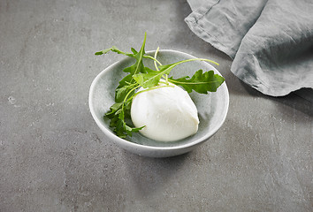 Image showing bowl of mozzarella cheese