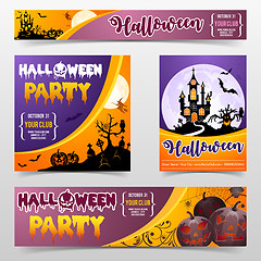 Image showing Happy Halloween Scary Festival Poster Banner