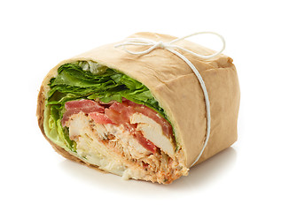 Image showing chicken wrap sandwich