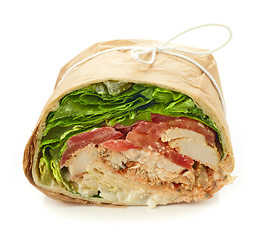 Image showing chicken wrap sandwich