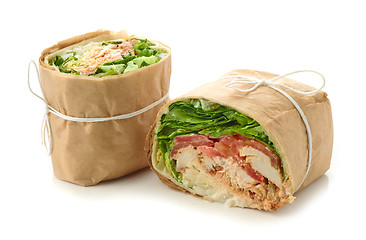 Image showing chicken wrap sandwich