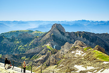 Image showing Saentis Mountain landscape, Swiss Alps