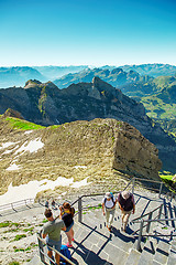Image showing Saentis Mountain landscape, Swiss Alps