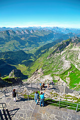 Image showing Saentis Mountain landscape, Swiss Alps