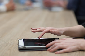 Image showing Businesswoman using tablet