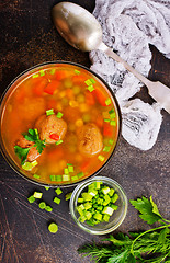 Image showing Soup in bowl