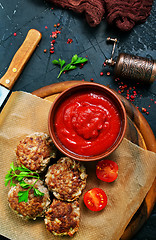 Image showing meatballs with sauce