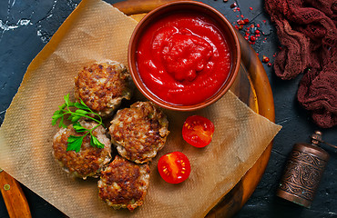 Image showing meatballs with sauce