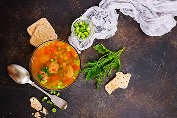 Image showing Soup in bowl