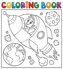 Image showing Coloring book space theme 2