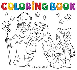 Image showing Coloring book Saint Nicholas Day theme 3