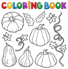 Image showing Coloring book pumpkins collection 1