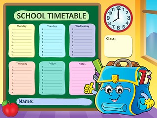 Image showing Weekly school timetable template 9