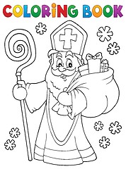 Image showing Coloring book Saint Nicholas topic 2