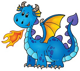 Image showing Blue happy dragon