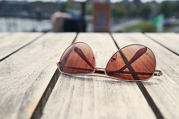 Image showing Sunglasses on a table