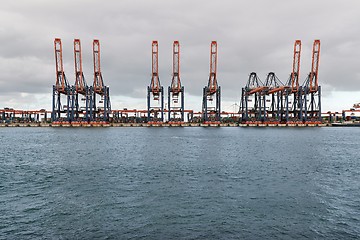 Image showing Container Cranes Cargo Dock