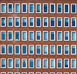 Image showing Building facede regular rows of windows