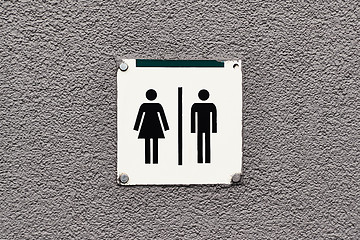 Image showing Toilet signs for male and female