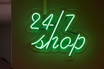 Image showing Twenty-four seven shop sign