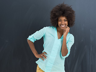 Image showing beautiful friendly African American woman