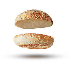 Image showing Burger bun empty isolated