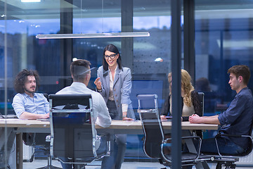 Image showing Startup Business Team At A Meeting at modern office building