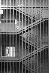 Image showing gray metal staircase