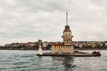 Image showing Maiden\'s Tower, Kiz Kulesi in istanbul,Turkey