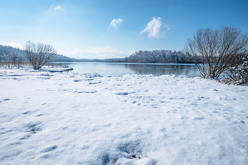 Image showing Lake Osterseen Bavaria Germany winter scenery