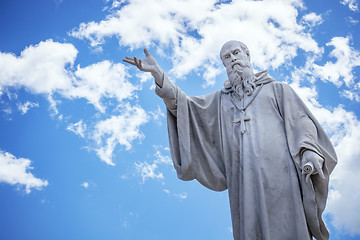 Image showing Saint Benedict statue in Italy