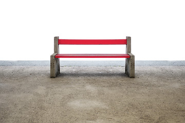 Image showing red seat bench background