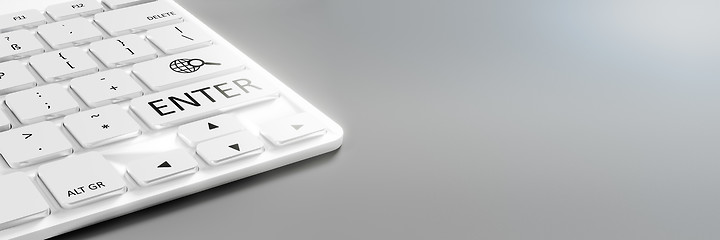 Image showing computer keyboard white details
