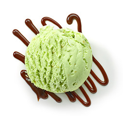 Image showing green ice cream