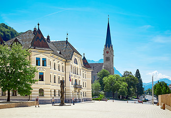 Image showing Old building of parliament in Vaduz, Liechtenstein