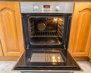 Image showing Open oven with hot air ventilation