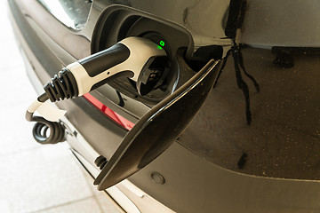 Image showing Electric Car in Charging Station