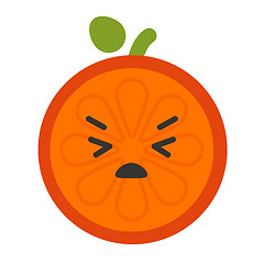 Image showing Emoji - crying orange. Isolated vector.