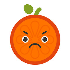 Image showing Emoji - angry orange. Isolated vector.